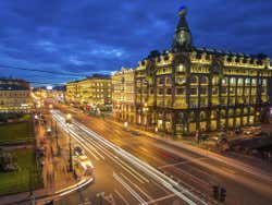 Nevsky Prospect at nightfall
