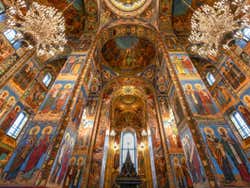 Inside the Church of the Saviour on Spilled Blood