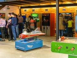 Enjoying the museum of Soviet arcade machines